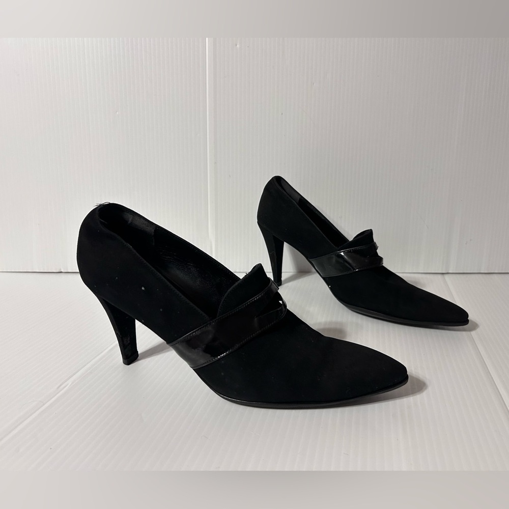 Robert Clergerie black pointy pump heels shoe women size 8.5